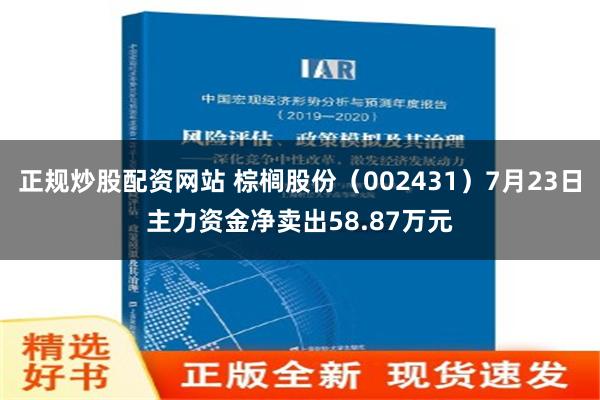 正规炒股配资网站 棕榈股份（002431）7月23日主力资金净卖出58.87万元