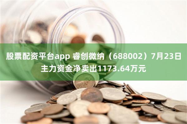 股票配资平台app 睿创微纳（688002）7月23日主力资金净卖出1173.64万元