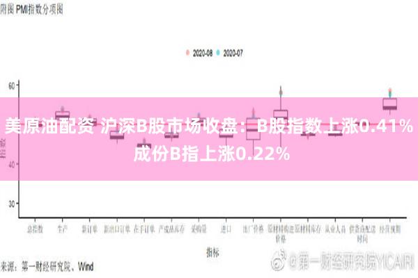 美原油配资 沪深B股市场收盘：B股指数上涨0.41% 成份B指上涨0.22%